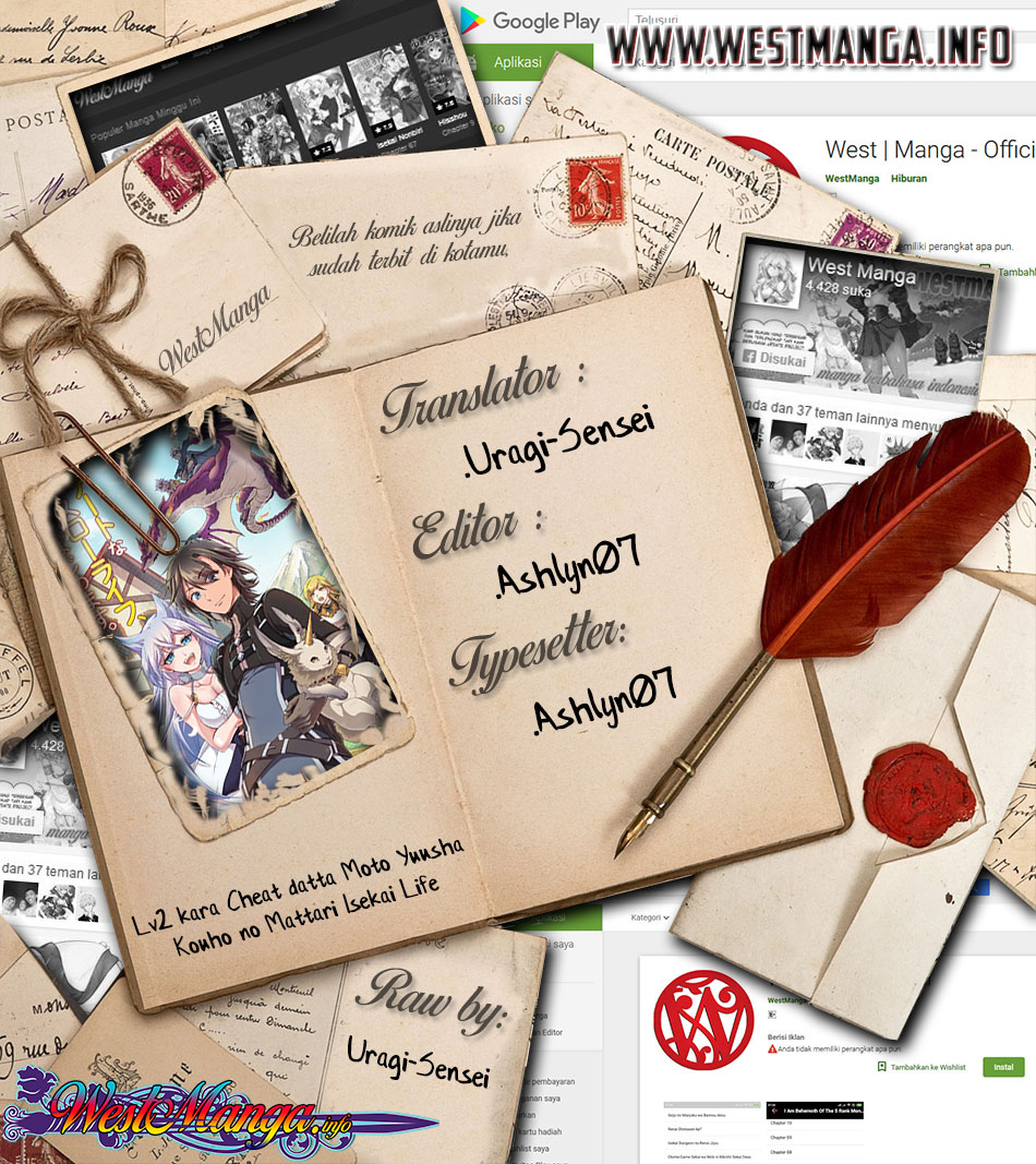 Lv2 kara Cheat datta Moto Yuusha Kouho no Mattari Isekai Life Chapter 04 Bahasa Indonesia