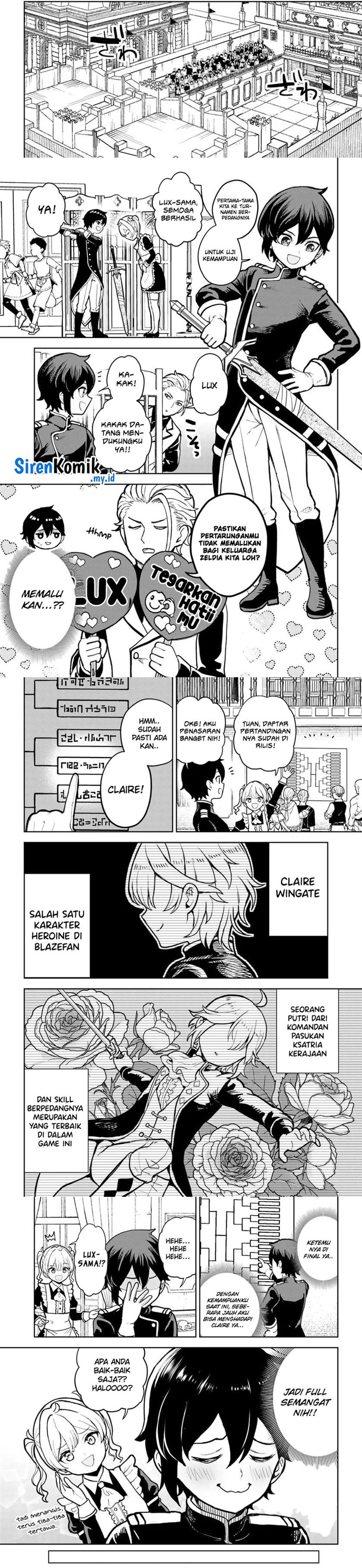 Magan no Akuyaku ni Tensei Shita no de Oshi Chara o Mimamoru Mob o Mezashimasu Chapter 06.1 Bahasa Indonesia