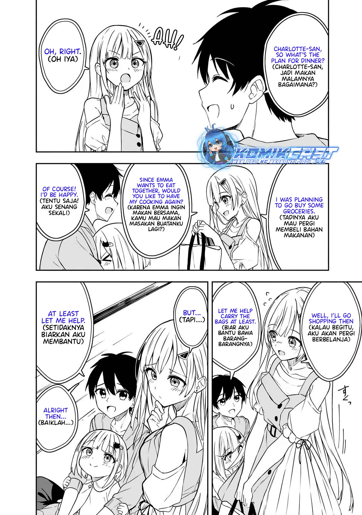 Maigo ni Natteita Youjo o Tasuketara, Otonari ni Sumu Bishoujo Ryuugakusei ga Ie ni Asobi ni Kuru You ni Natta Ken ni Tsuite Chapter 07 Bahasa Indonesia