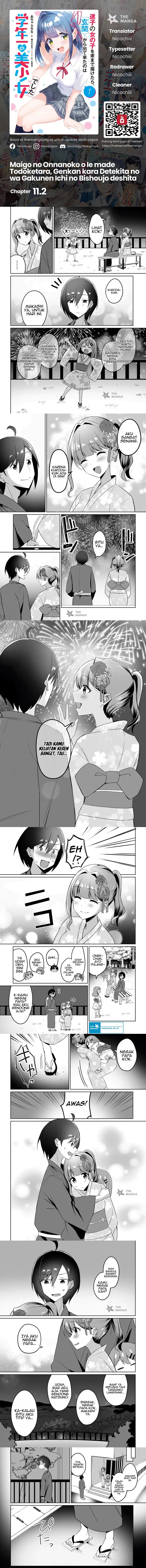 Maigo no Onnanoko o Ie Made Todoketara, Genkan kara Detekita no wa Gakunen Ichi no Bishoujo deshita Chapter 11.2 Bahasa Indonesia