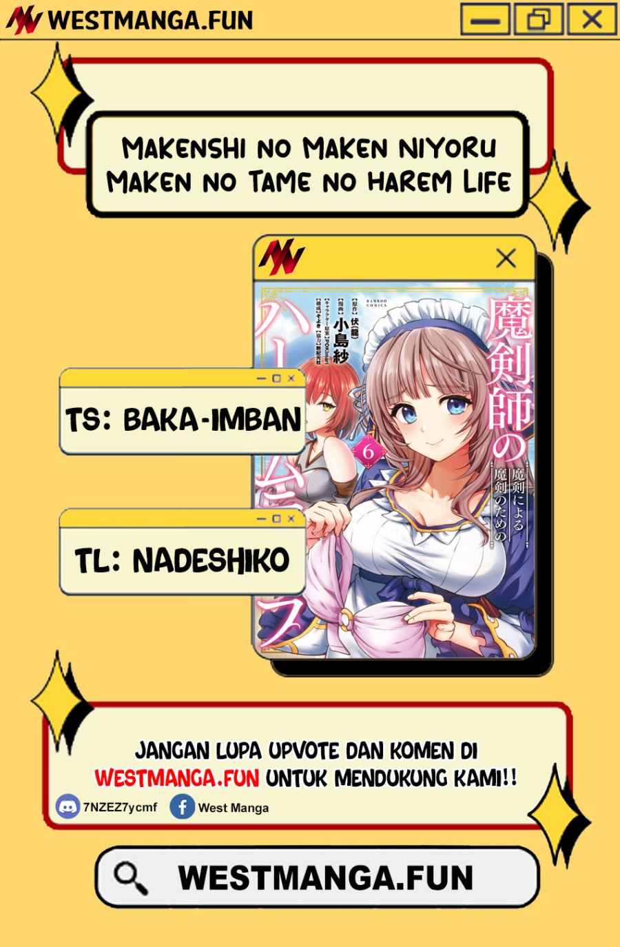Makenshi no Maken Niyoru Maken no Tame no Harem Life Chapter 26.1 Bahasa Indonesia
