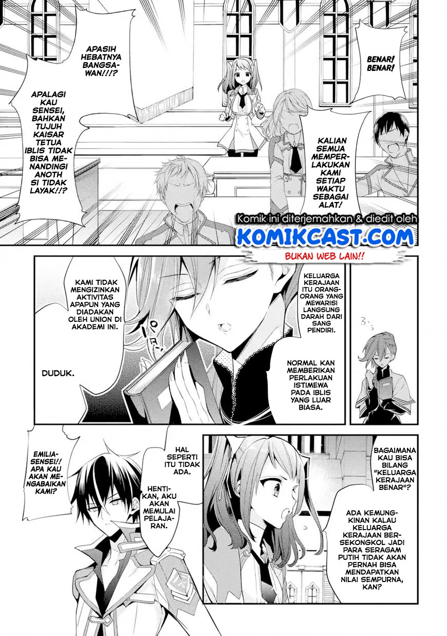 Maou Gakuin no Futekigousha: Shijou Saikyou no Maou no Shiso, Tensei shite Shison-tachi no Gakkou e Kayou Chapter 13.2 Bahasa Indonesia