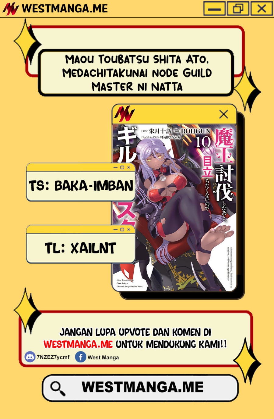 Maou Toubatsu Shita Ato, Medachitakunai node Guild Master ni Natta Chapter 62 Bahasa Indonesia
