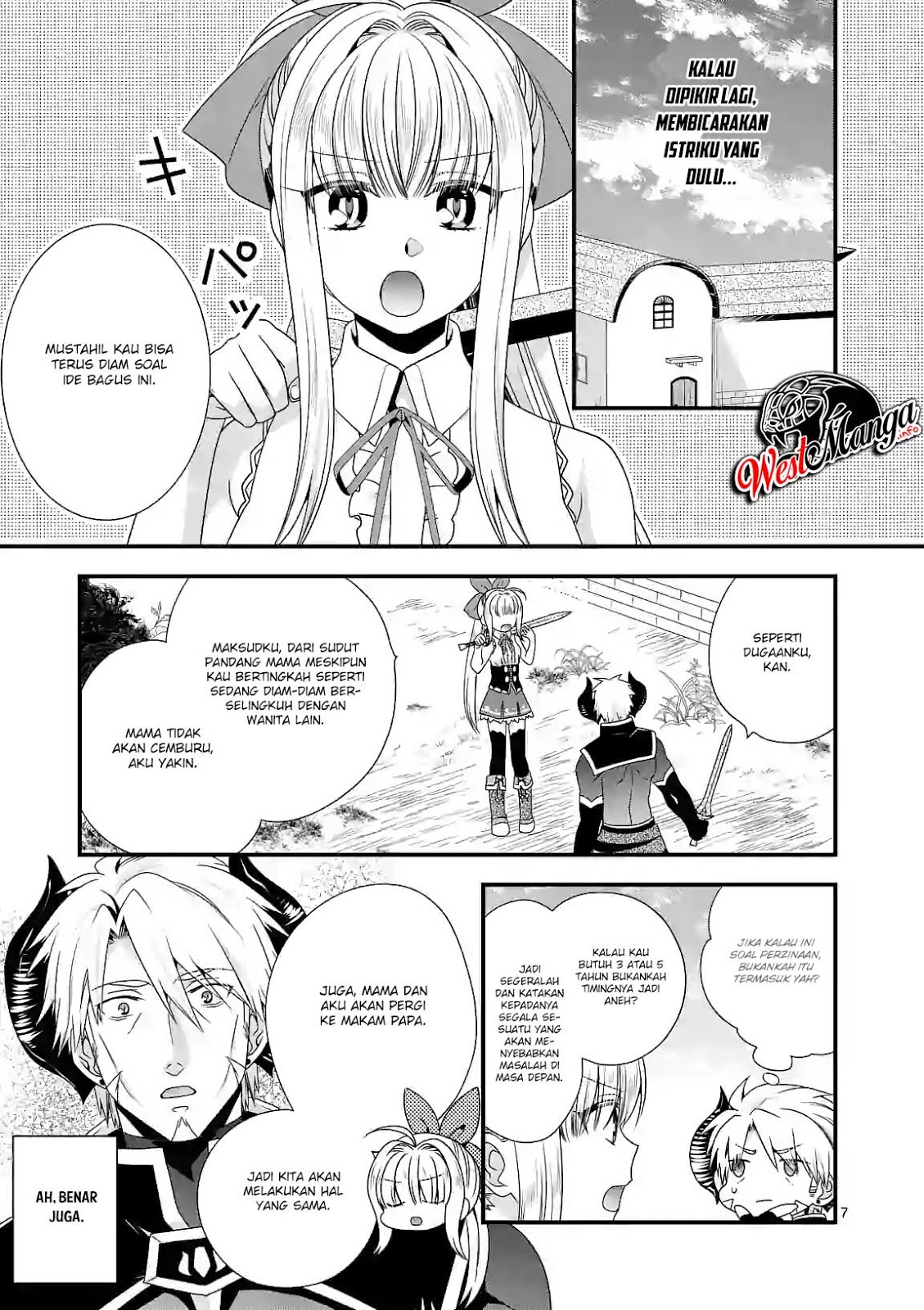 Maou desu Onna Yuusha no Hahaoya to Saikon Shita no de Onna Yuusha ga Giri no Musume ni Narimashita Chapter 25 Bahasa Indonesia