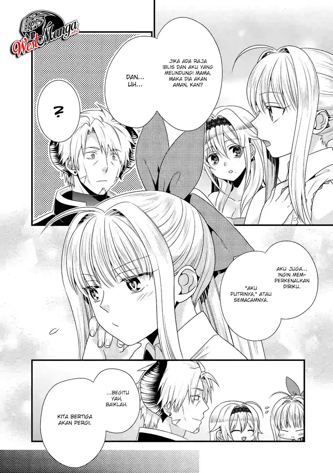 Maou desu Onna Yuusha no Hahaoya to Saikon Shita no de Onna Yuusha ga Giri no Musume ni Narimashita Chapter 25 Bahasa Indonesia