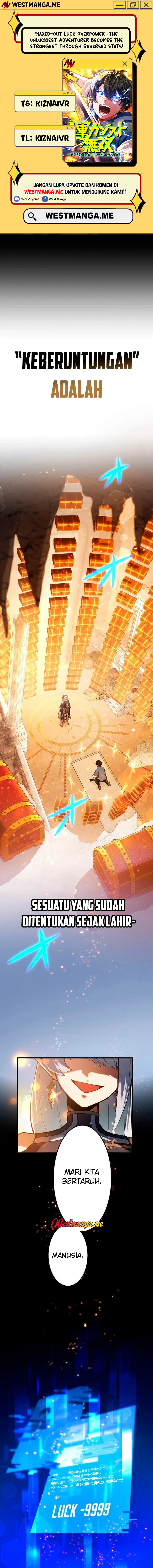 Maxed-Out Luck Overpower — The Unluckiest Adventurer Becomes the Strongest Through Reversed Stats! chapter 1