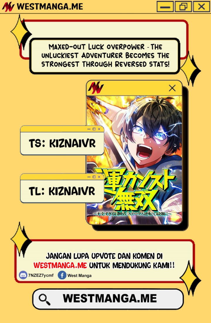 Maxed-Out Luck Overpower — The Unluckiest Adventurer Becomes the Strongest Through Reversed Stats! Chapter 04 Bahasa Indonesia