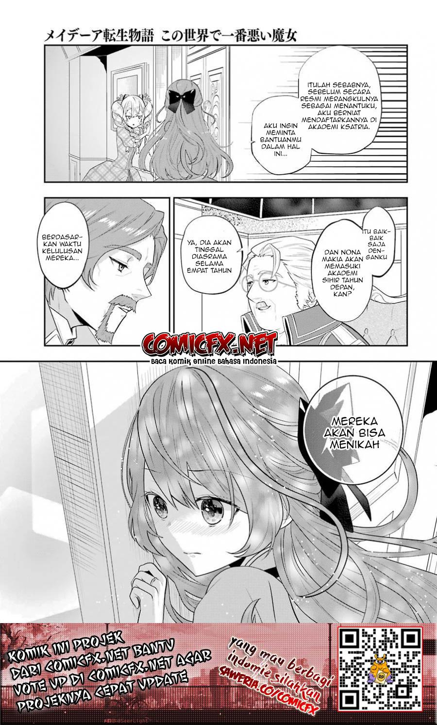 Maydare Tensei Monogatari: Kono Sekai de Ichiban Warui Majo Chapter 03 Bahasa Indonesia
