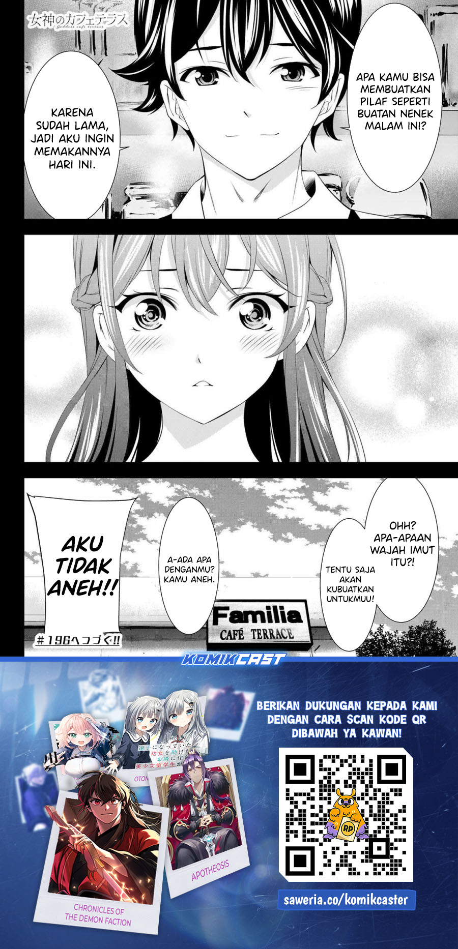 Megami no Kafeterasu (Goddess Café Terrace) Chapter 195 Bahasa Indonesia