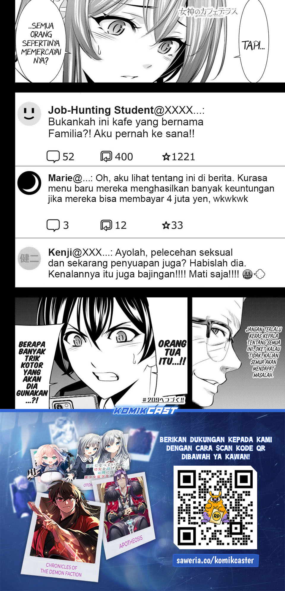 Megami no Kafeterasu (Goddess Café Terrace) Chapter 208 Bahasa Indonesia