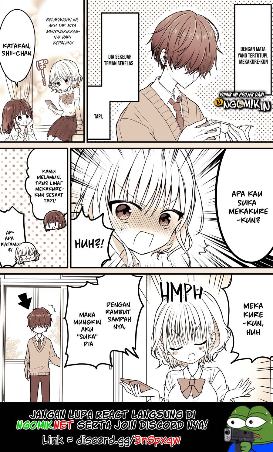 Mekakure Danshi ga Ki ni Naru Chapter 02 Bahasa Indonesia