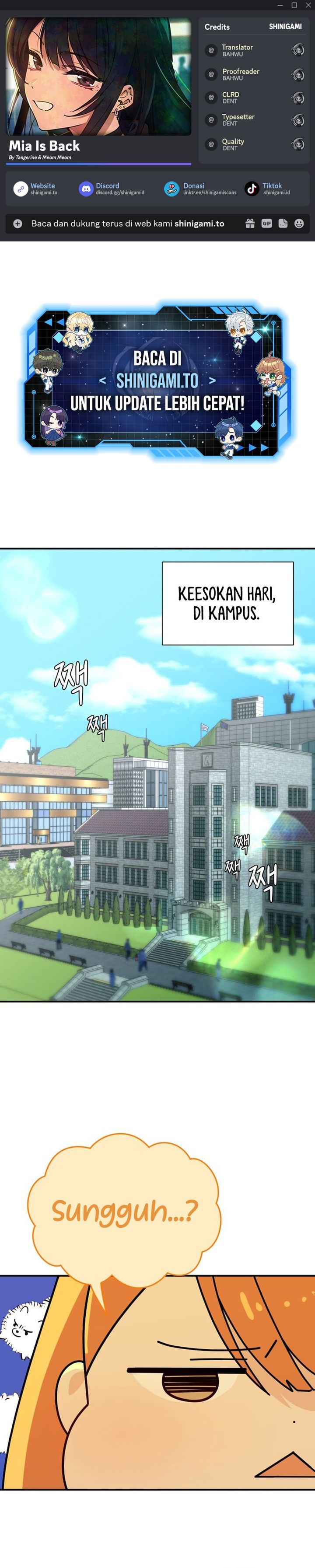 Mia Has Returned Chapter 03 Bahasa Indonesia