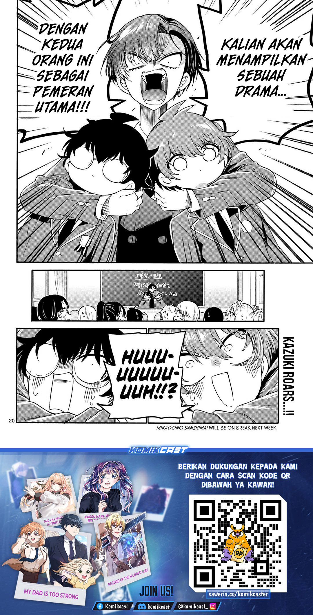 Mikadono Sanshimai wa Angai, Choroi Chapter 159 Bahasa Indonesia