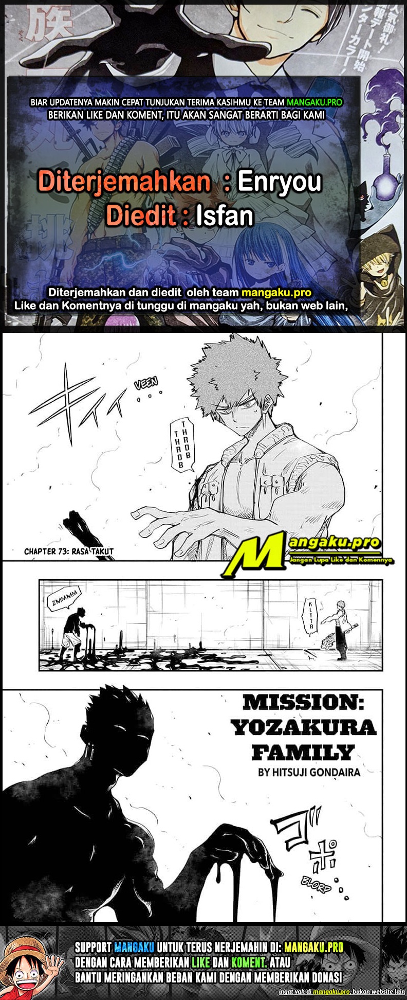 Mission: Yozakura Family chapter 73