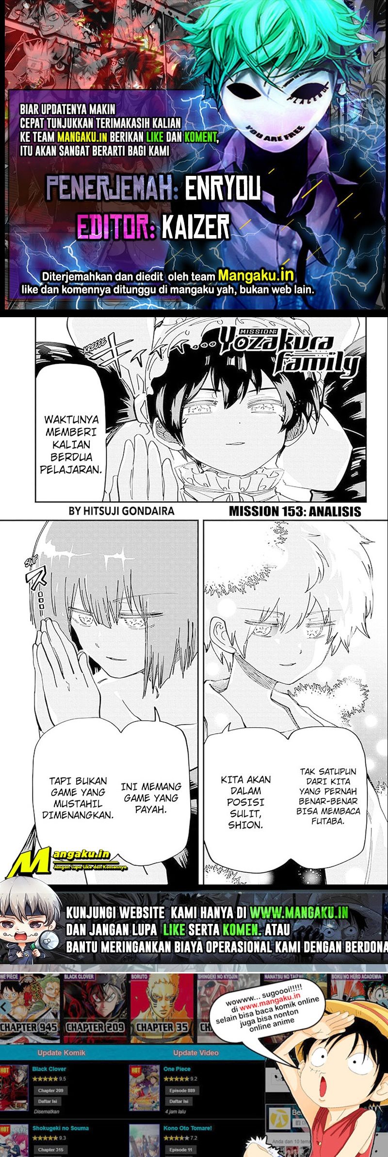 Dilarang COPAS - situs resmi www.mangacanblog.com - Komik mission yozakura family 153 - chapter 153 154 Indonesia mission yozakura family 153 - chapter 153 Terbaru 0|Baca Manga Komik Indonesia|Mangacan