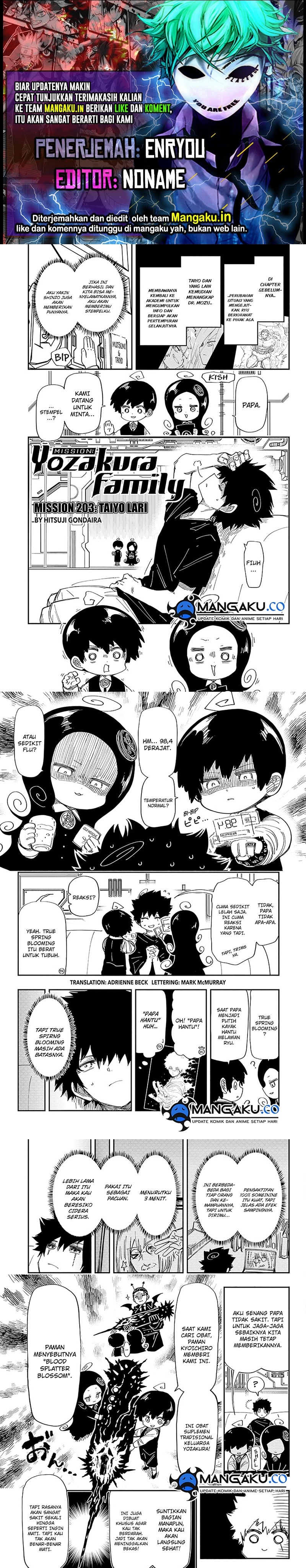 Mission: Yozakura Family chapter 203