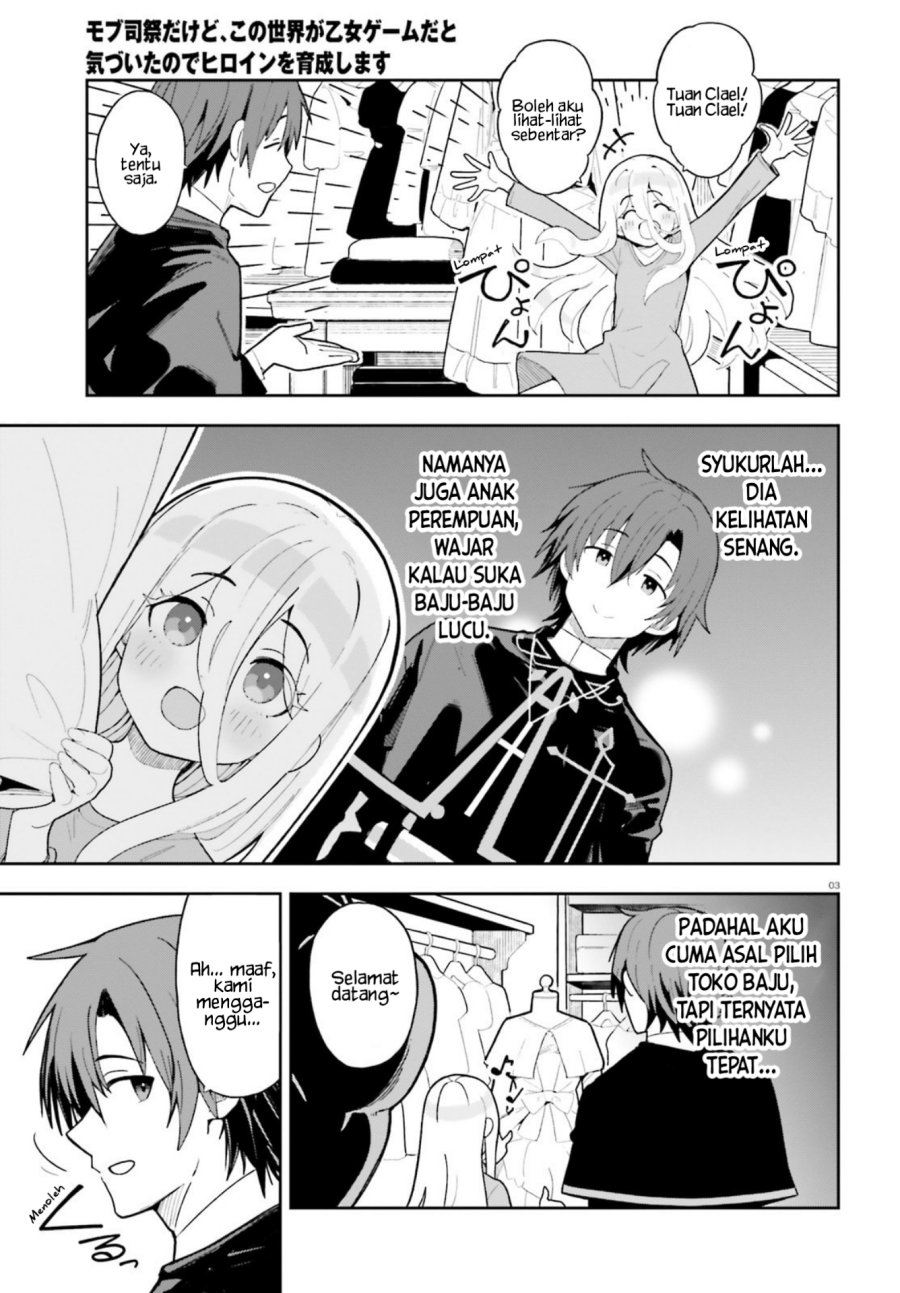 Mob Shisai Dakedo, Kono Sekai ga Otome Game dato Kizuita node Heroine wo Ikusei Shimasu Chapter 04 Bahasa Indonesia