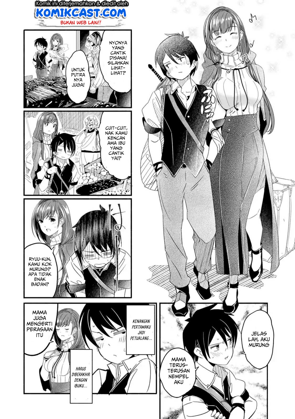 Mom, Please Don’t Come Adventuring With Me! Chapter 02.1 Bahasa Indonesia