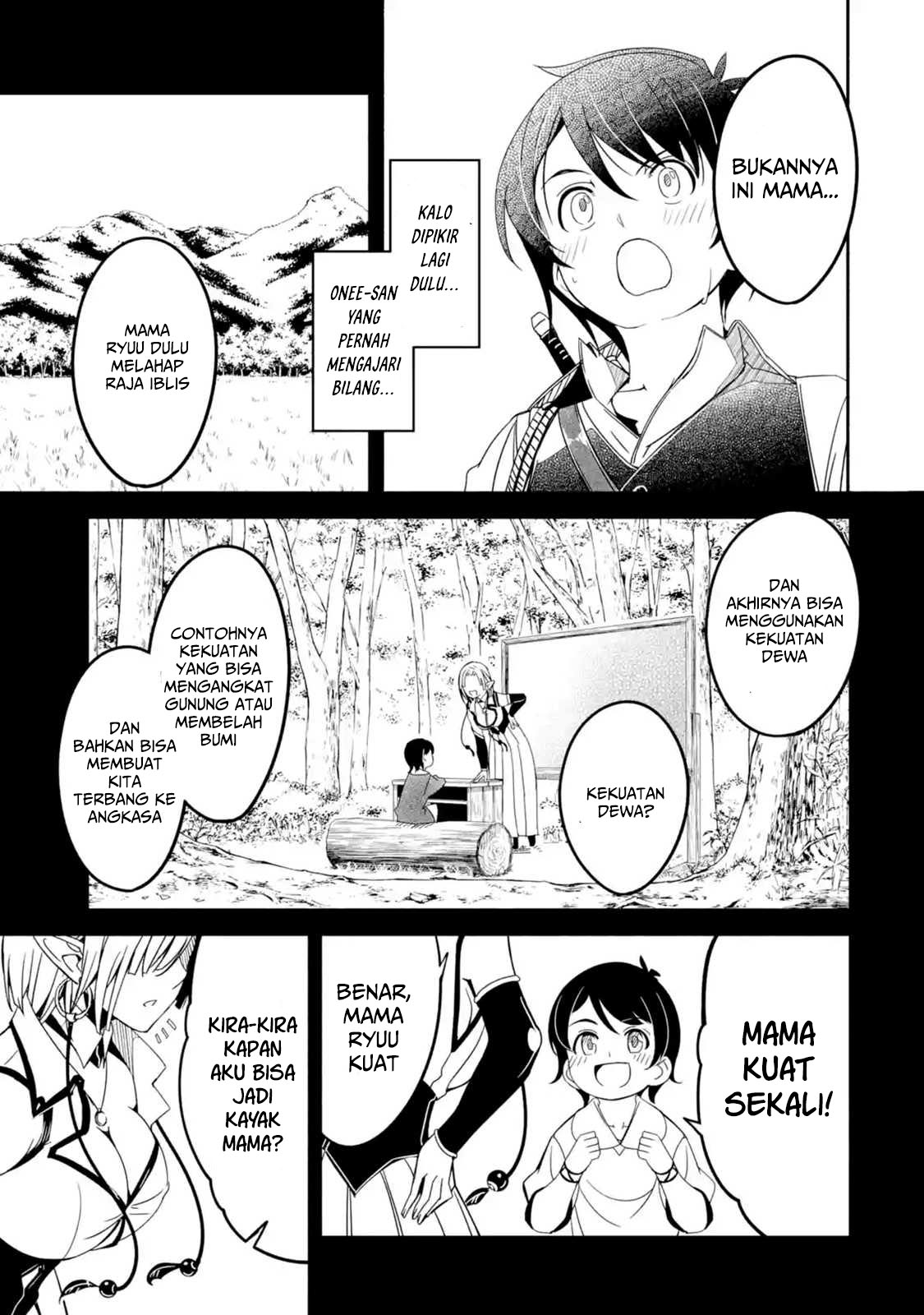 Mom, Please Don’t Come Adventuring With Me! Chapter 02.1 Bahasa Indonesia