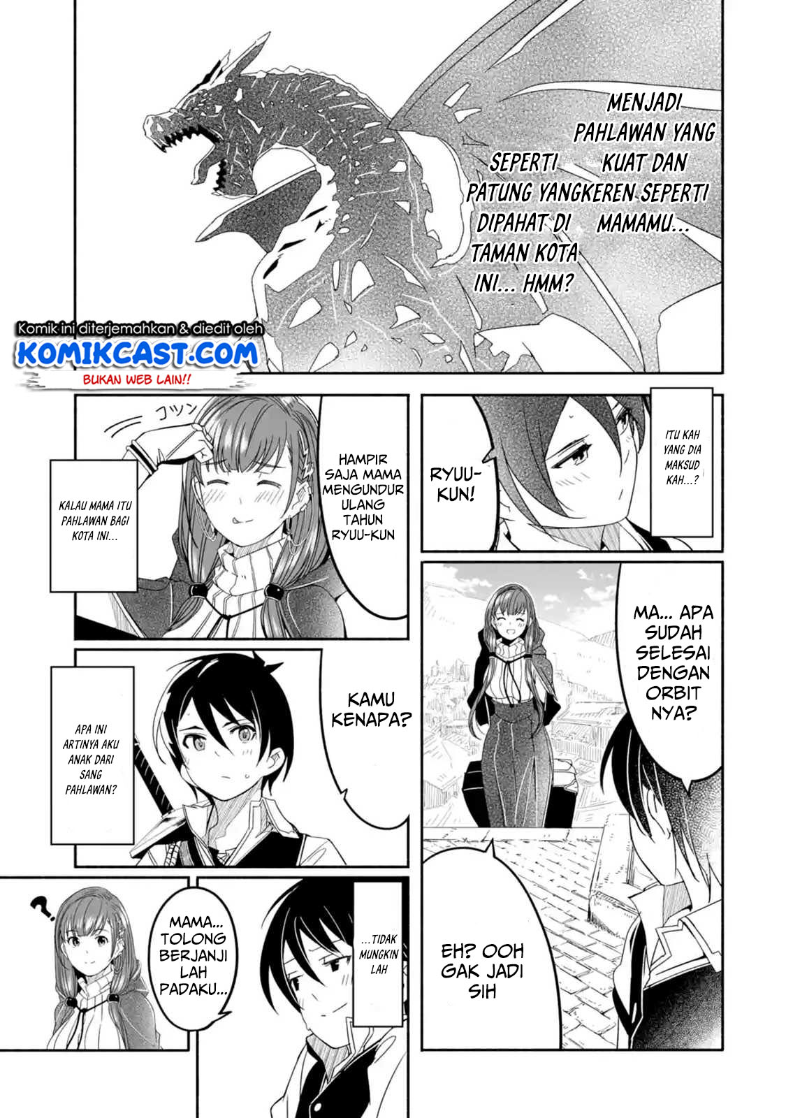 Mom, Please Don’t Come Adventuring With Me! Chapter 02.1 Bahasa Indonesia