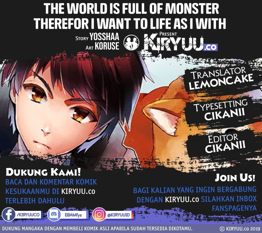 Monster ga Afureru Sekai ni Natta Node, Suki ni Ikitai to Omoimasu Chapter 07 Bahasa Indonesia