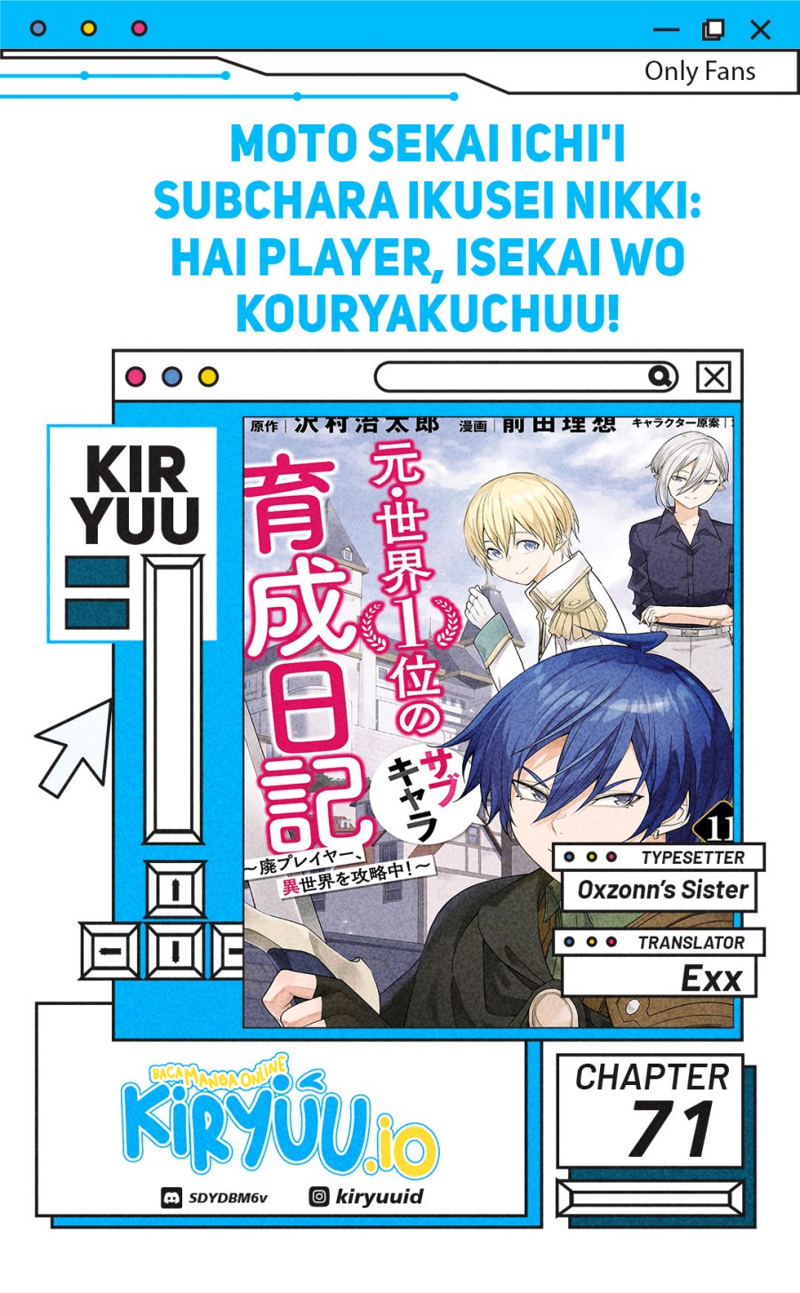 Moto Sekai Ichi’i Subchara Ikusei Nikki: Hai Player Isekai wo Kouryakuchuu! chapter 71