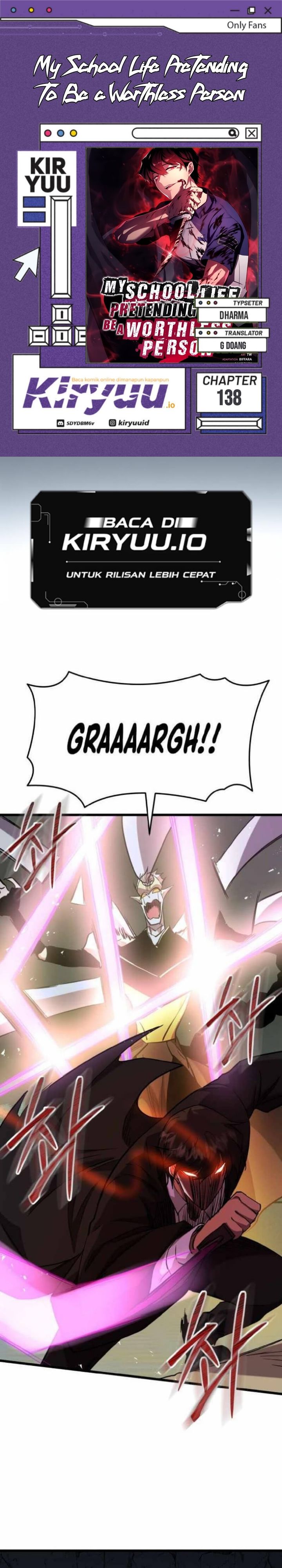 My School Life Pretending to Be a Worthless Person Chapter 138 Bahasa Indonesia