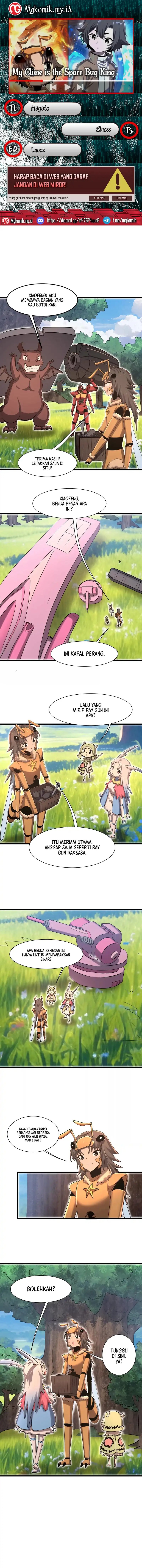 My Clone is the Space Bug King Chapter 62 Bahasa Indonesia