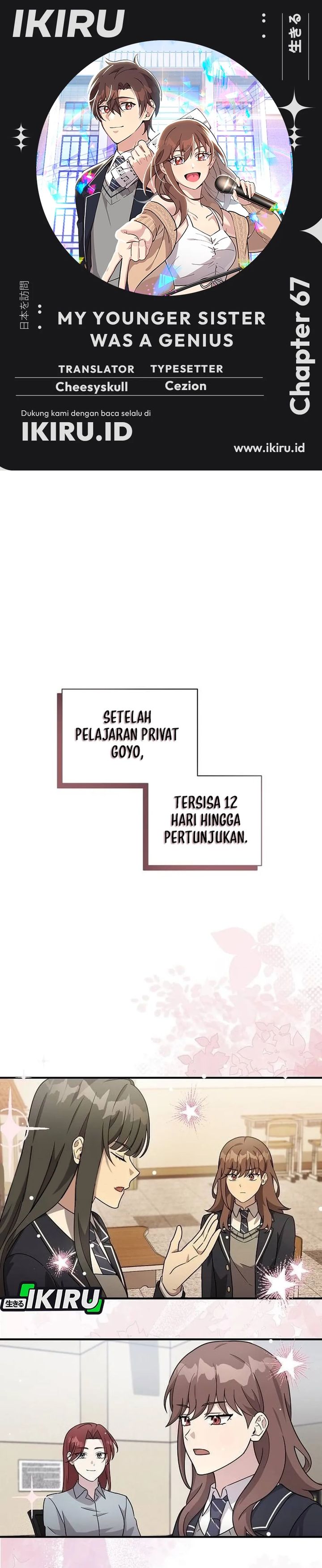My Younger Sister Was a Genius Chapter 67 Bahasa Indonesia