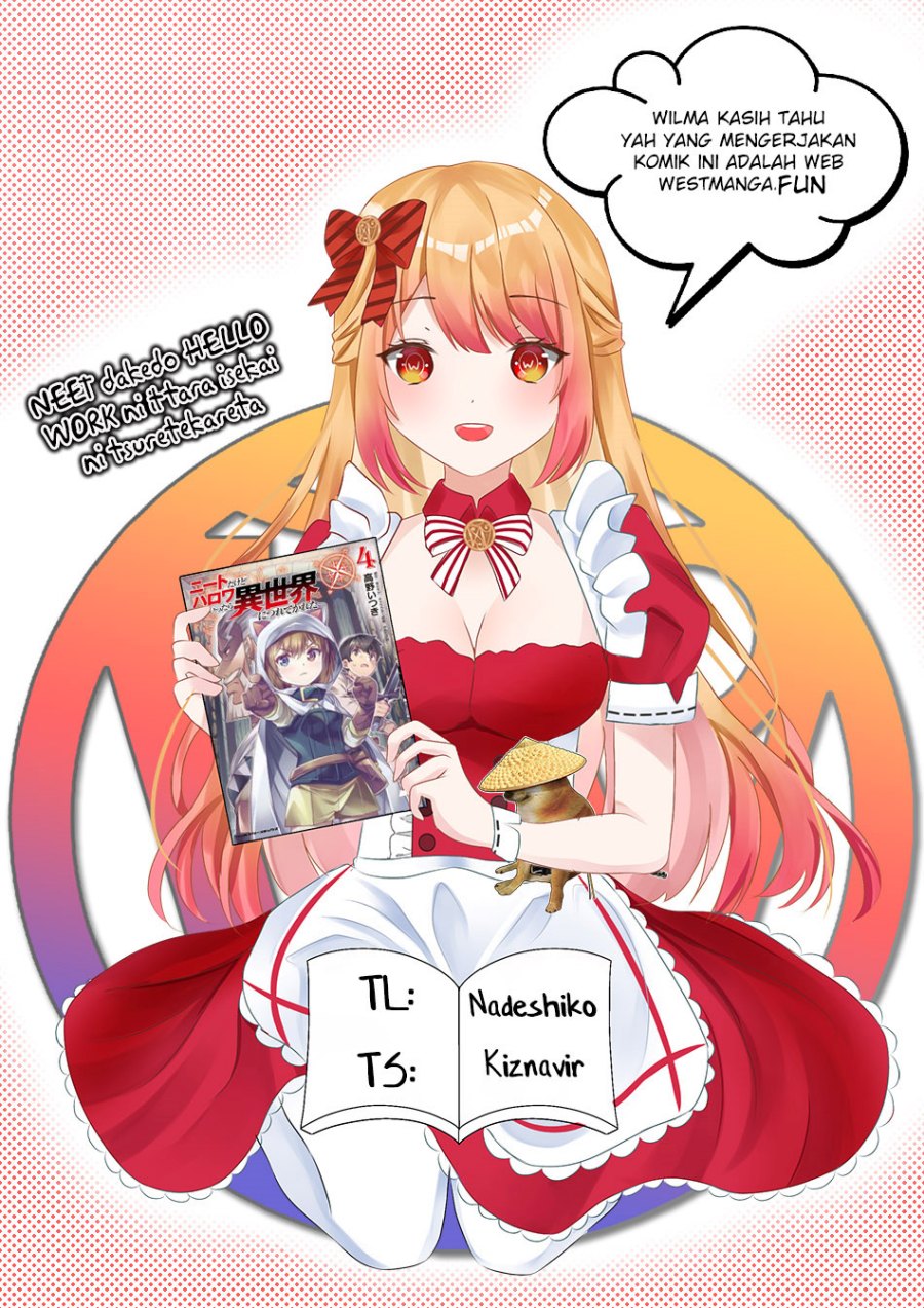 NEET dakedo Hello Work ni Ittara Isekai ni Tsuretekareta Chapter 52 Bahasa Indonesia