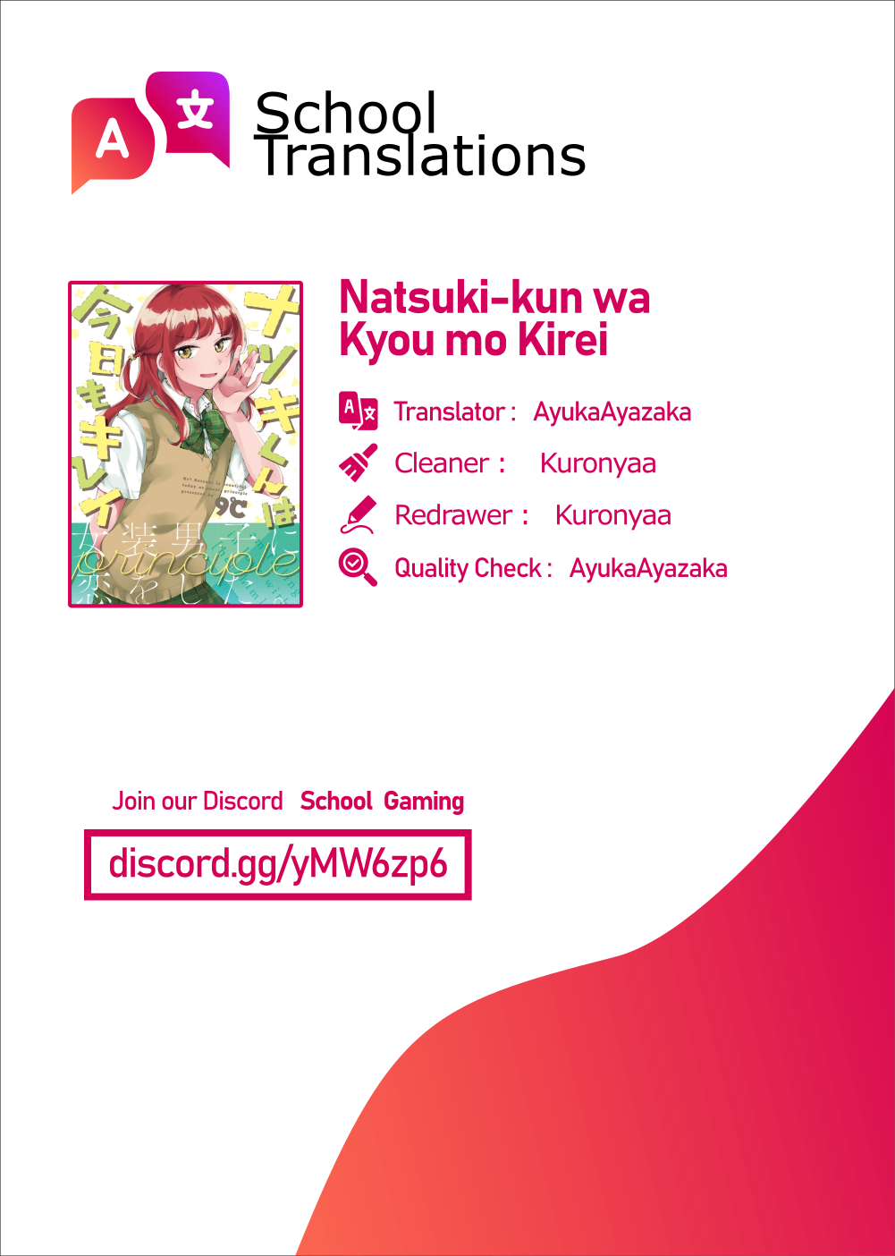 Natsuki-kun wa Kyou mo Kirei chapter 2