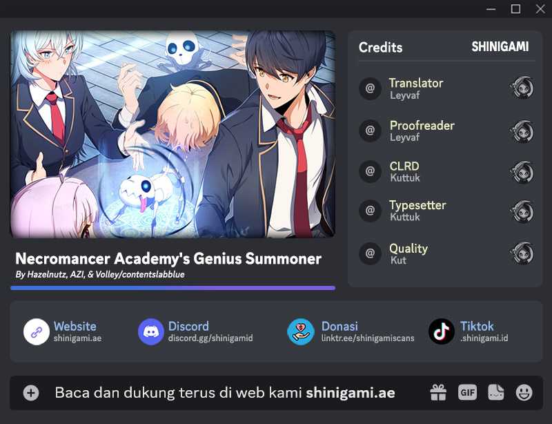 Necromancer Academy’s Genius Summoner Chapter 19 Bahasa Indonesia