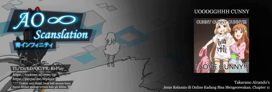 Netoge no Seibetsu wa Daitai Mitame de Damasareru Chapter 11 Bahasa Indonesia