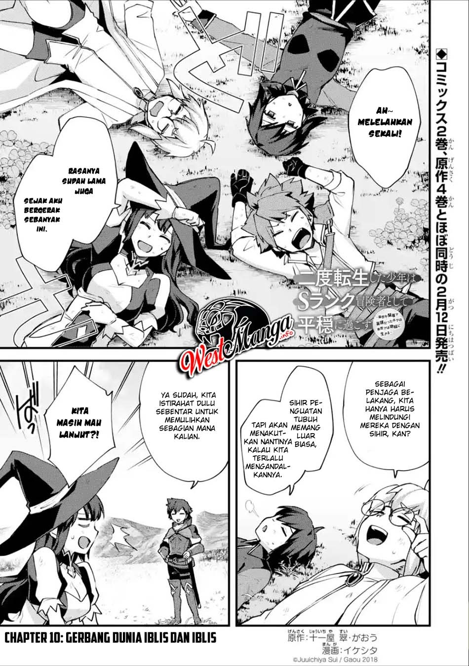 Nido Tensei Shita Shounen wa S Rank Boukensha Toshite Heion ni Sugosu Chapter 10 Bahasa Indonesia