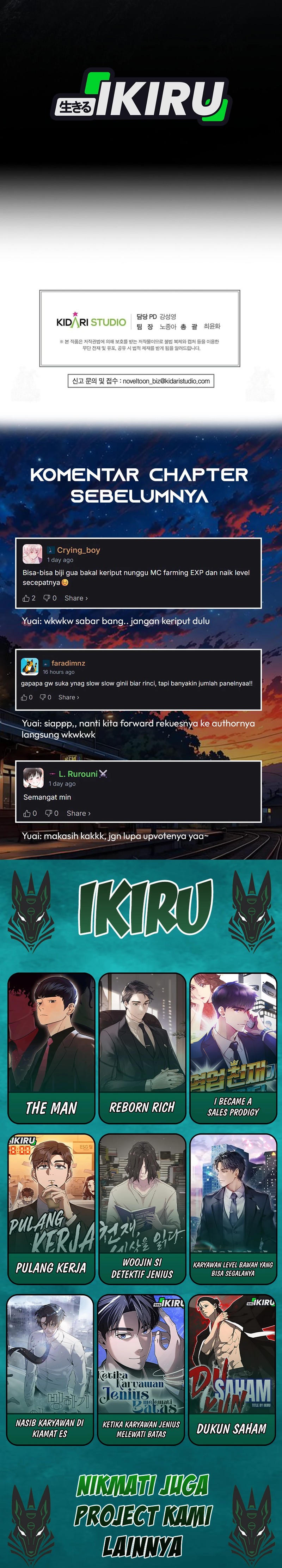 Office Worker in the Ice Age Apocalypse Chapter 34 Bahasa Indonesia