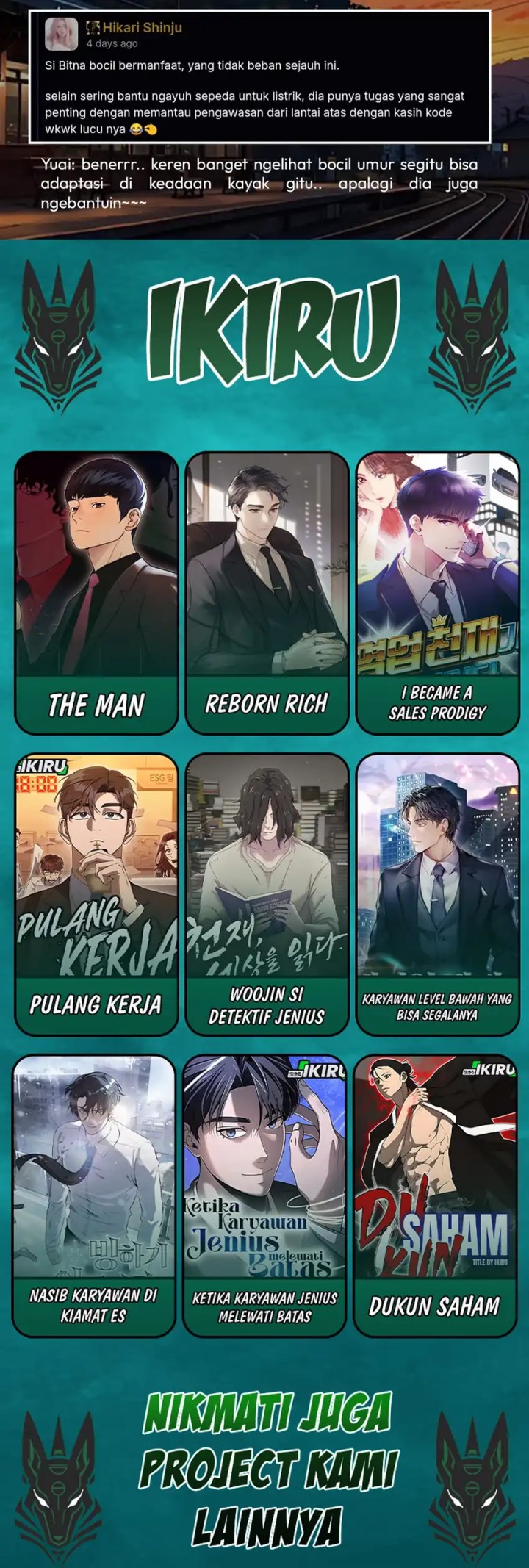 Office Worker in the Ice Age Apocalypse Chapter 38 Bahasa Indonesia