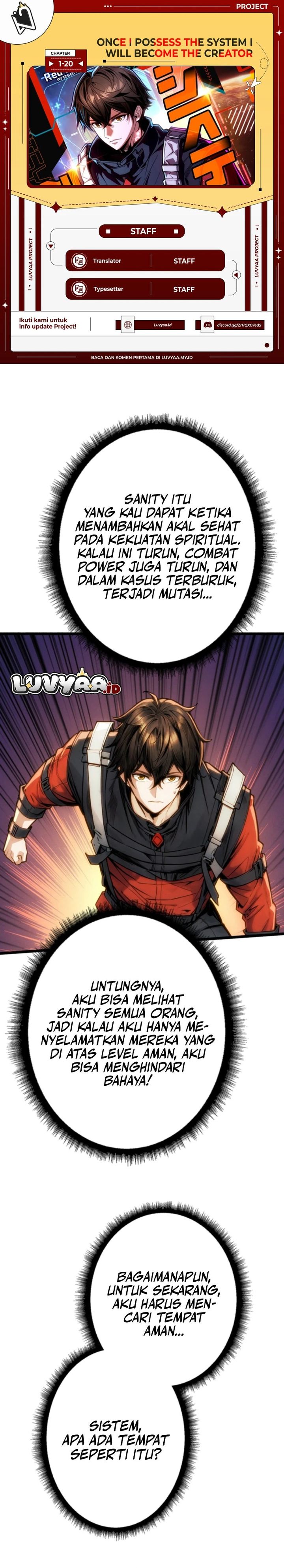 Once I Possess The System I Will Become The Creator Chapter 05 Bahasa Indonesia