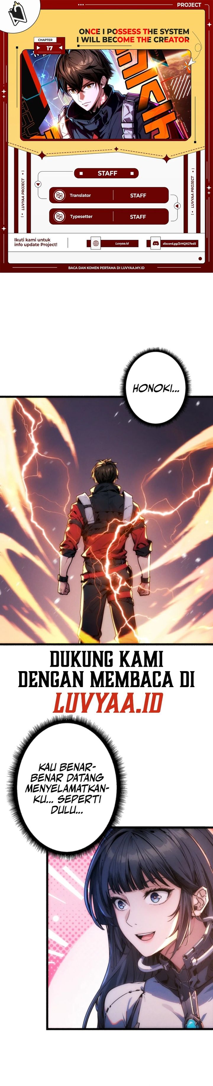 Once I Possess The System I Will Become The Creator Chapter 17 Bahasa Indonesia
