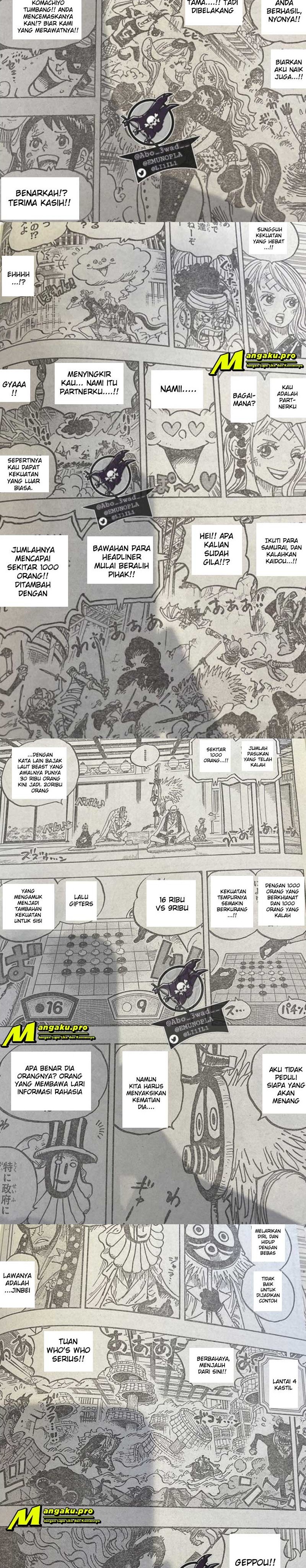 One Piece Chapter 1018 LQ Bahasa Indonesia