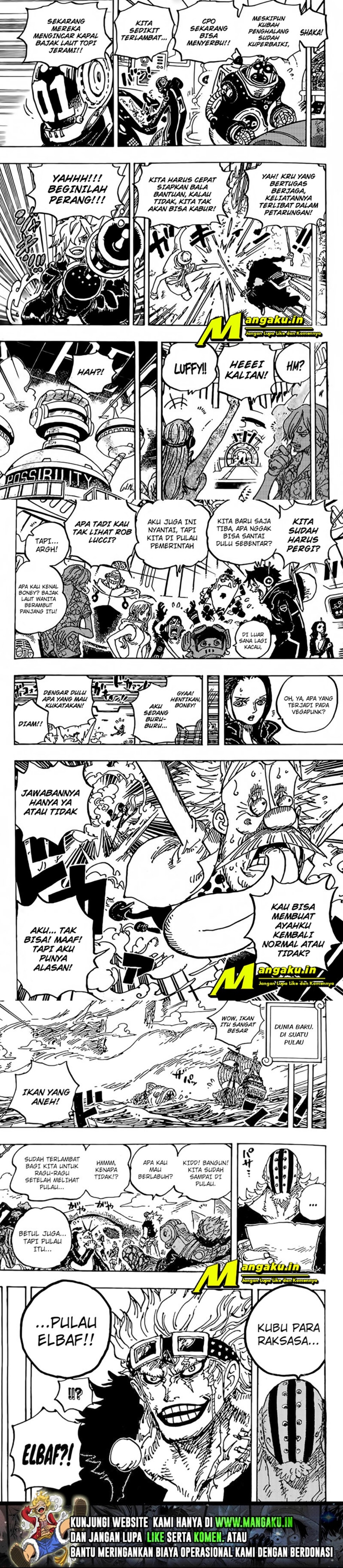 One Piece Chapter 1071 HQ Bahasa Indonesia