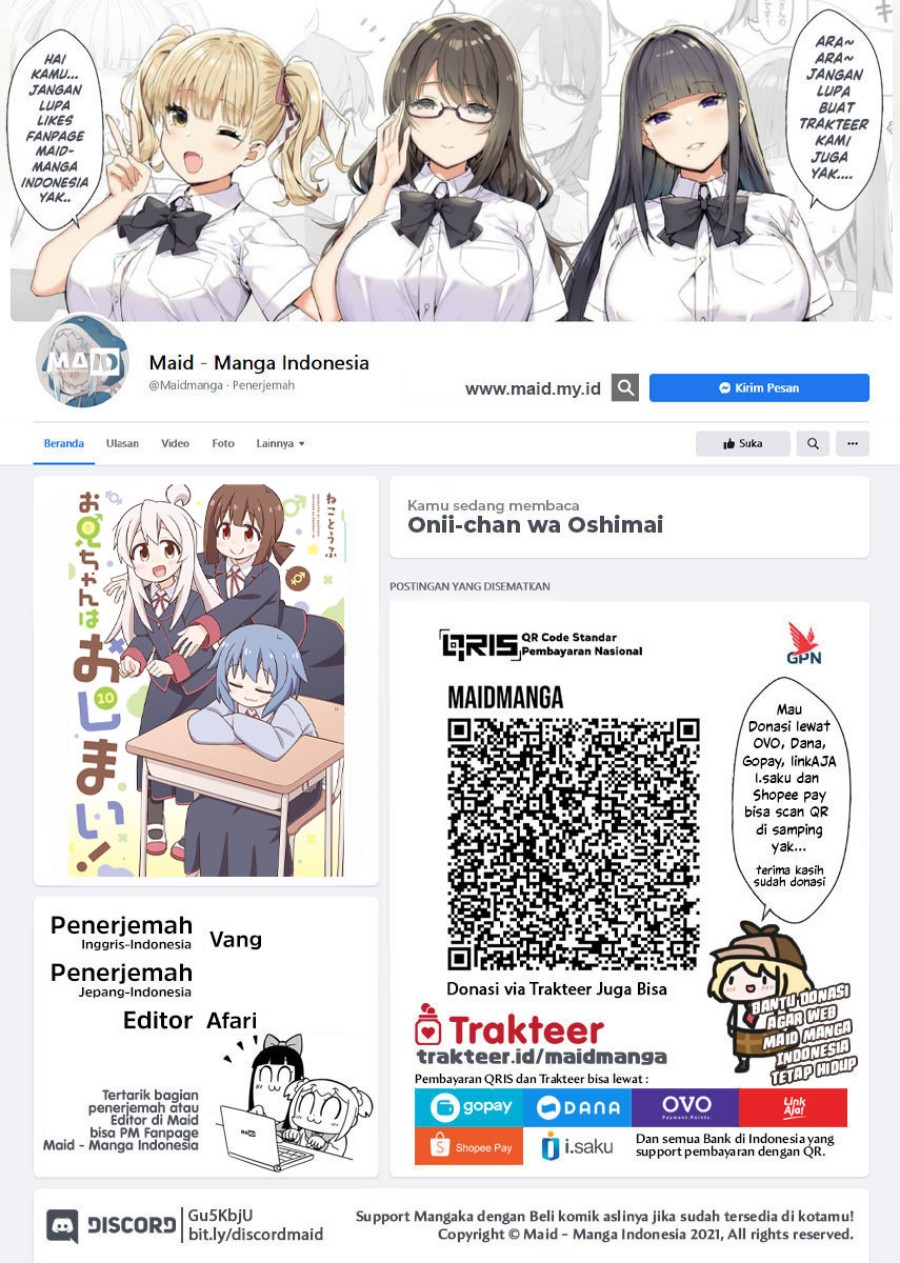 Dilarang COPAS - situs resmi www.mangacanblog.com - Komik onii chan wa oshimai 104 - chapter 104 105 Indonesia onii chan wa oshimai 104 - chapter 104 Terbaru 1|Baca Manga Komik Indonesia|Mangacan