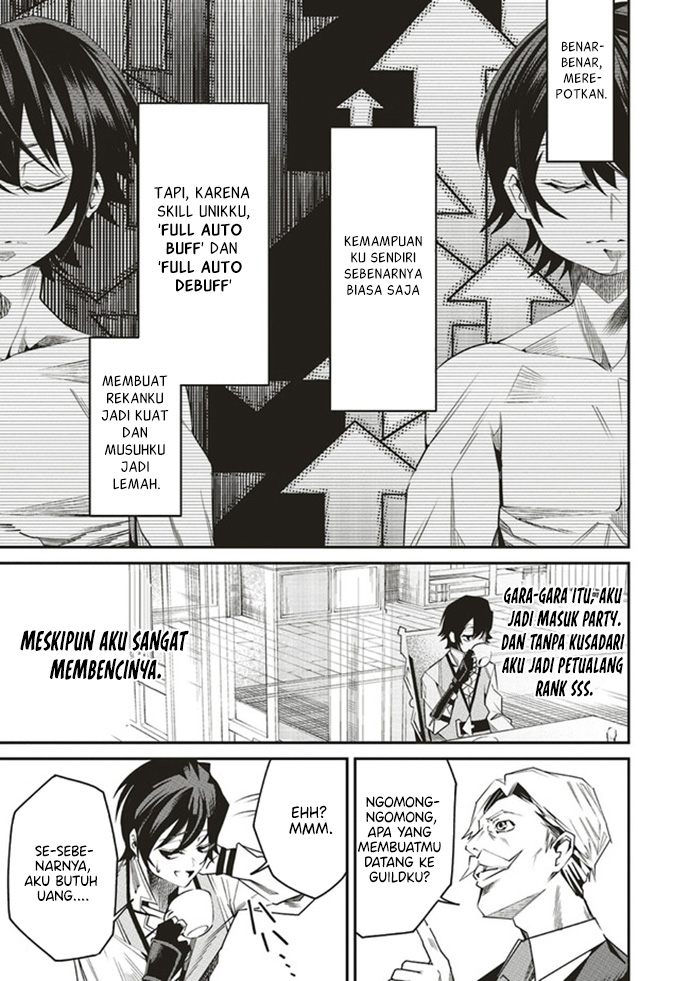 Ore no “Full Auto Buff” de Nakamatachi ga Sekai Saikyou – Soko ni Iru Dake Mujikaku Musou chapter 1