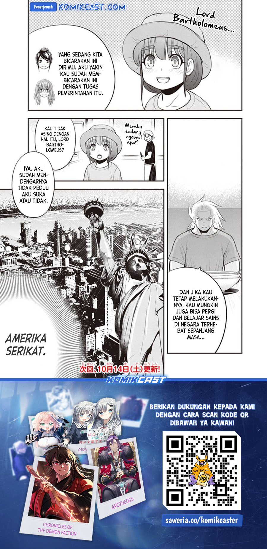 Orenchi ni Kita Onna Kishi to: Inakagurashi suru Koto ni Natta Ken Chapter 117 Bahasa Indonesia