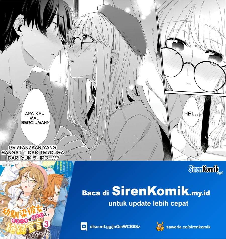 Osananajimi Kanojo no Morahara ga Hidoin de Zetsuen Sengen shite Yatta Chapter 22.2 Bahasa Indonesia