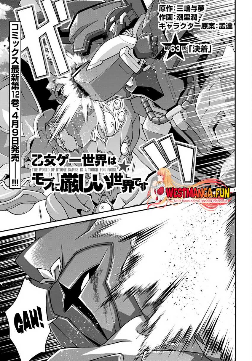 Otome Game Sekai wa Mob ni Kibishii Sekai Desu Chapter 63 Bahasa Indonesia