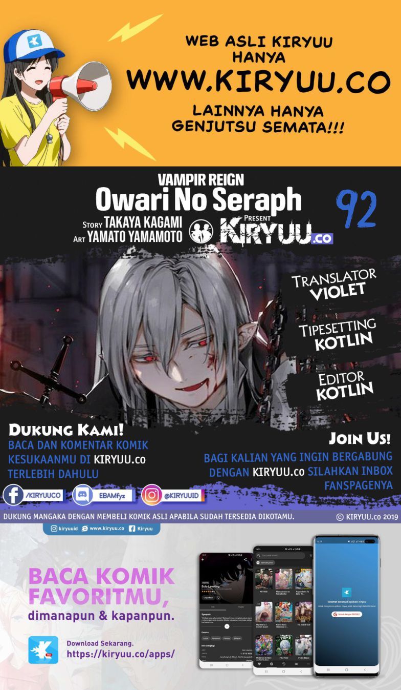 Owari no Seraph Chapter 92 Bahasa Indonesia
