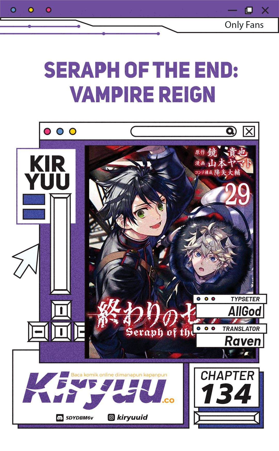 Owari no Seraph Chapter 134 Bahasa Indonesia