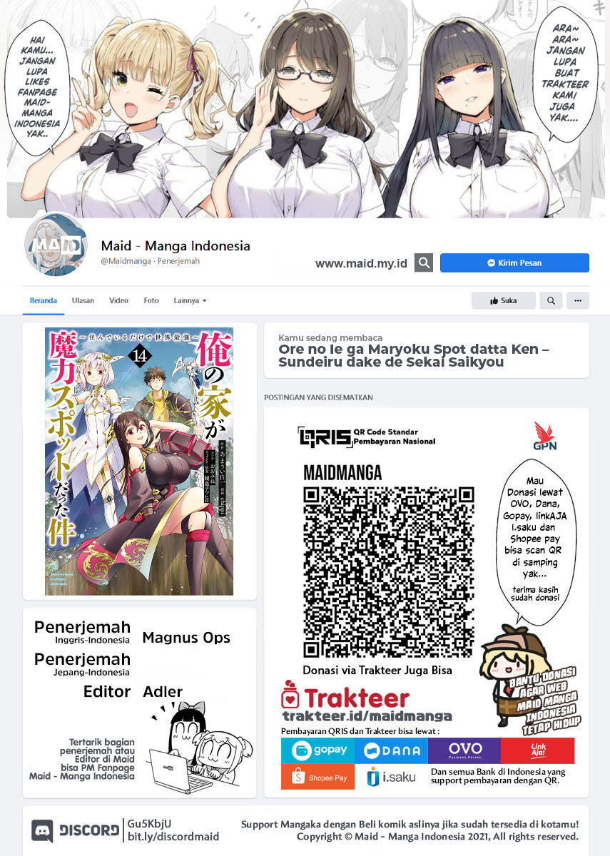 Ore no Ie ga Maryoku Spot datta Ken – Sundeiru dake de Sekai Saikyou Chapter 125 Bahasa Indonesia