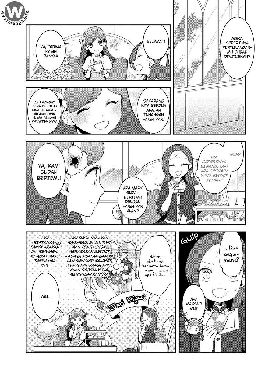 Otome Game no Hametsu Flag shika nai Akuyaku Reijou ni Tensei shite shimatta Chapter 04 Bahasa Indonesia