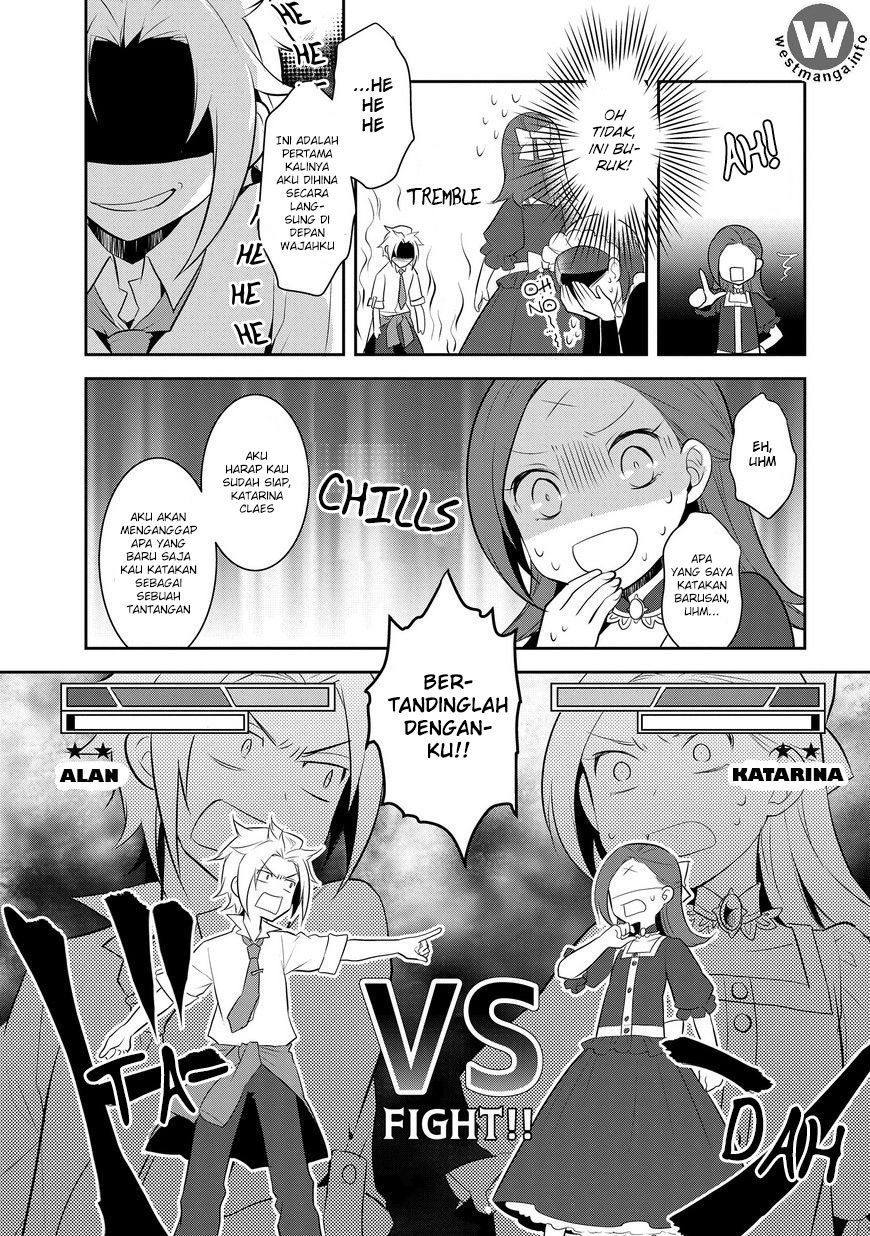 Otome Game no Hametsu Flag shika nai Akuyaku Reijou ni Tensei shite shimatta Chapter 04 Bahasa Indonesia